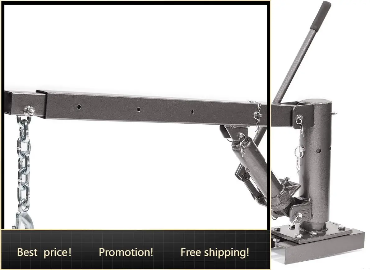 

1/2 Ton Capacity Pickup Truck Extra Hoist Lift Load Jib Crane Telescopic Boom 1,100 LBS Extension Lock Position Swivel Base Moun