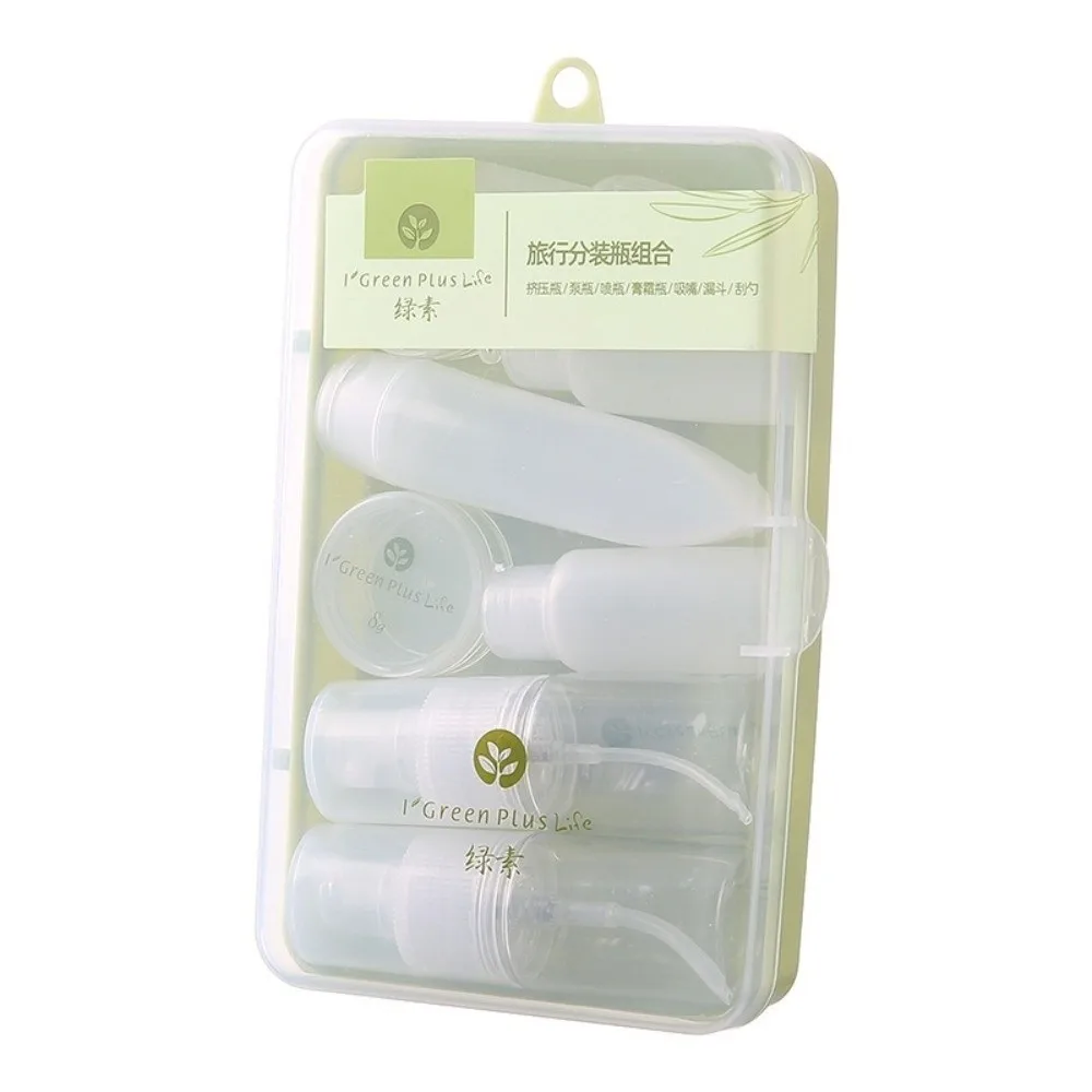 10PCS Dispenser Cosmetico Da Viaggio Bottiglie Set Spremere Tubo Lozione Shampoo Bottiglie Spray Riutilizzabili Barattolo di Crema Contenitori Cosmetici