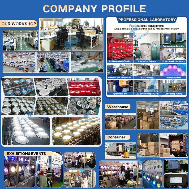 12V Ac Ip68 impermeable inground Rgb subacuático empotrado piscina luces multicolores con control remoto