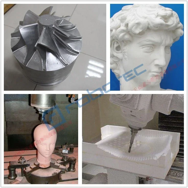 High Quality Wood Engraving Metal Milling Mould Making CNC Machine ATC Mini CNC Router 4 Axis For Sale With Rotary Table Mach3