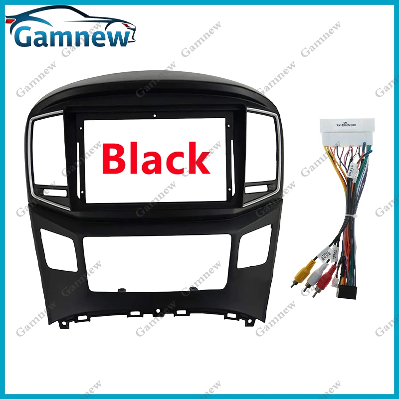 9 Inch Car DVD Frame Audio Dash Trim Kits Facia Panel Radio Player Screen 2 Din For HYUNDAI H1 Starex 2015-2018 Kit Frame
