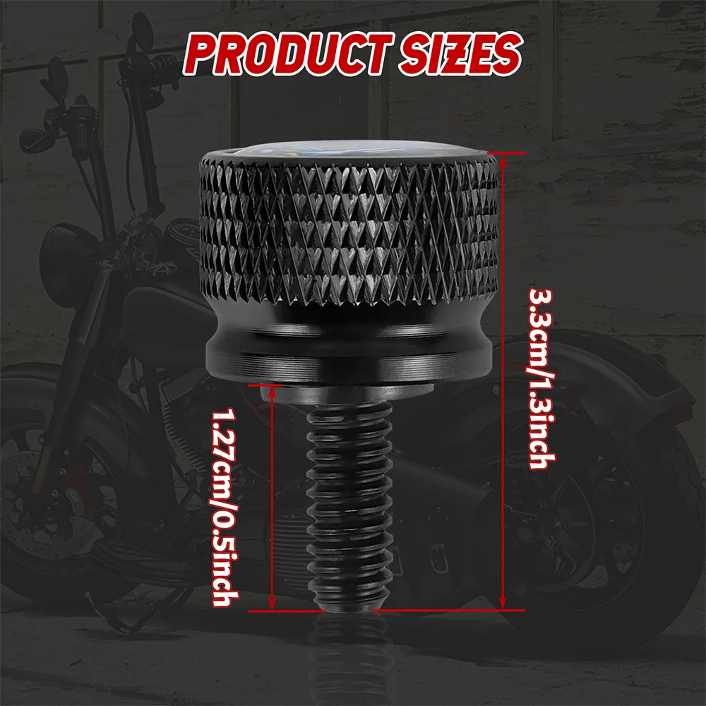 Black Motorcycle Rear Seat Bolt Fender Bolt Screw 1/4
