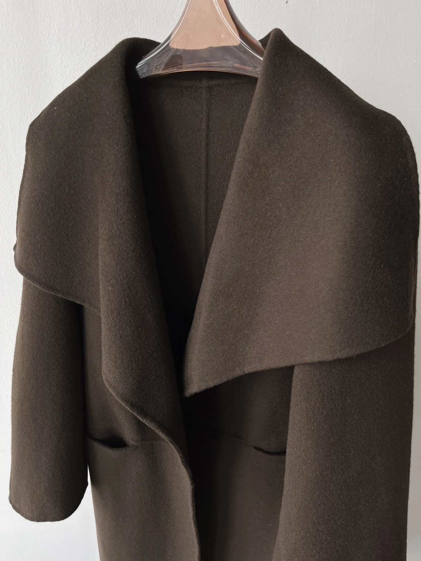 Winter Coat For Women New High Quauty Pure Wool Double-Sided Woolen Side Slit Female Loose Windbreaker Long Coat