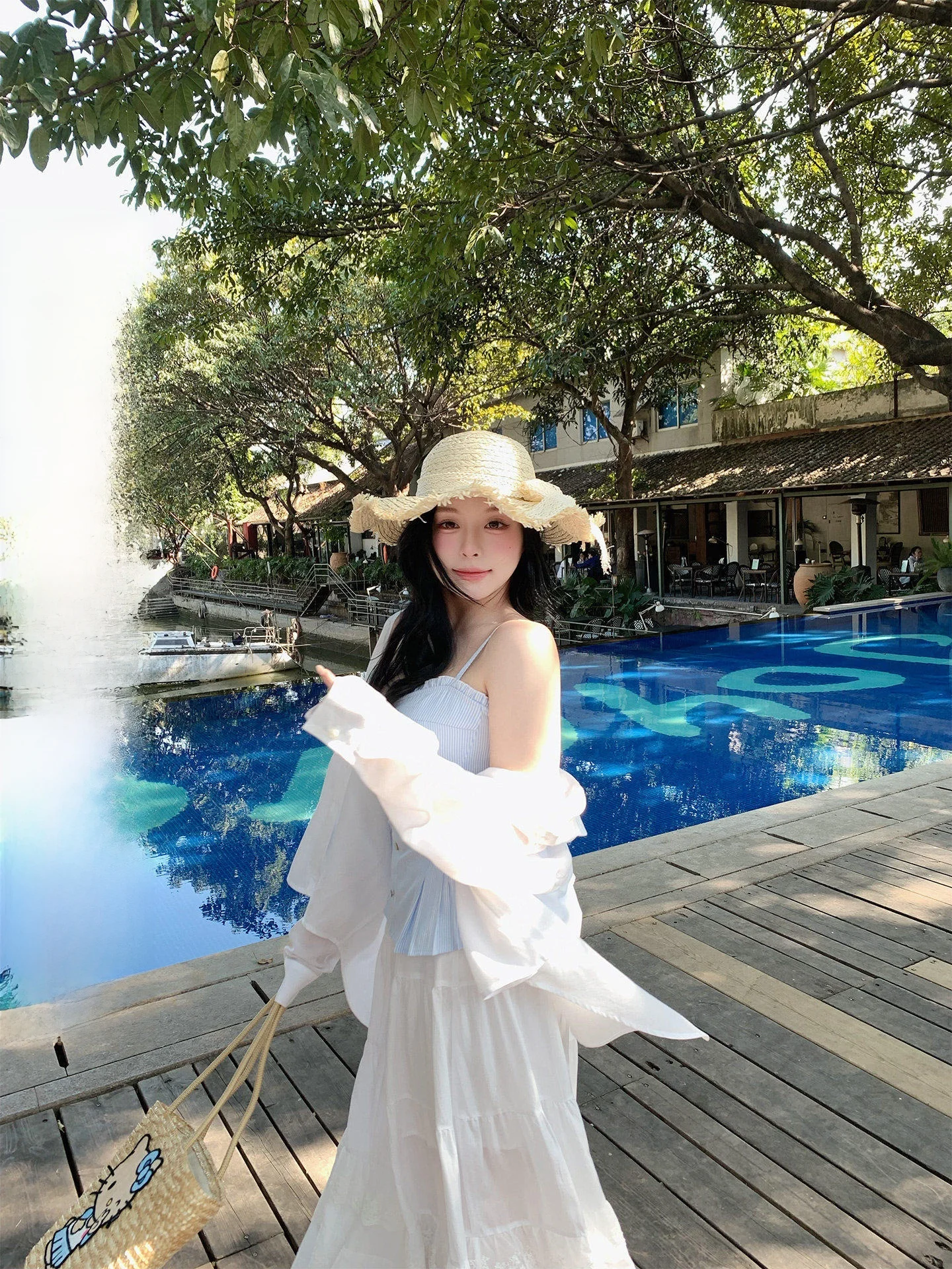 

Your Fish Peony Milk Jelly Korean Style plus Size Women Gentle Thin Spring Summer Stripe Strap Long Skirt Half Skirt Set