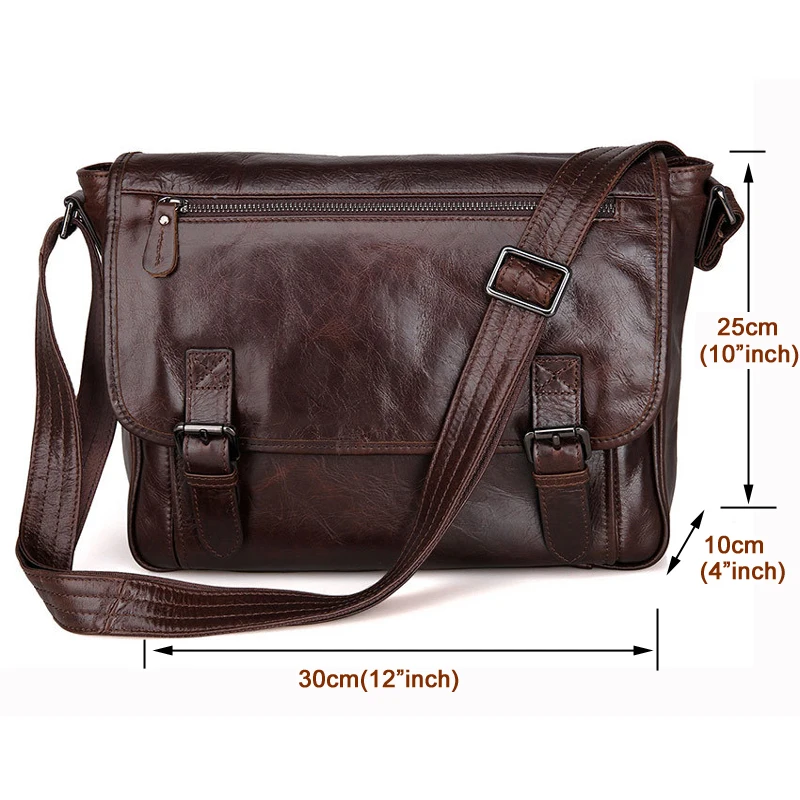 Cerato Olio di modo di Spalla del Cuoio Genuino Sacchetto Del Messaggero Degli Uomini di Cuoio del Sacchetto di Crossbody del Sacchetto