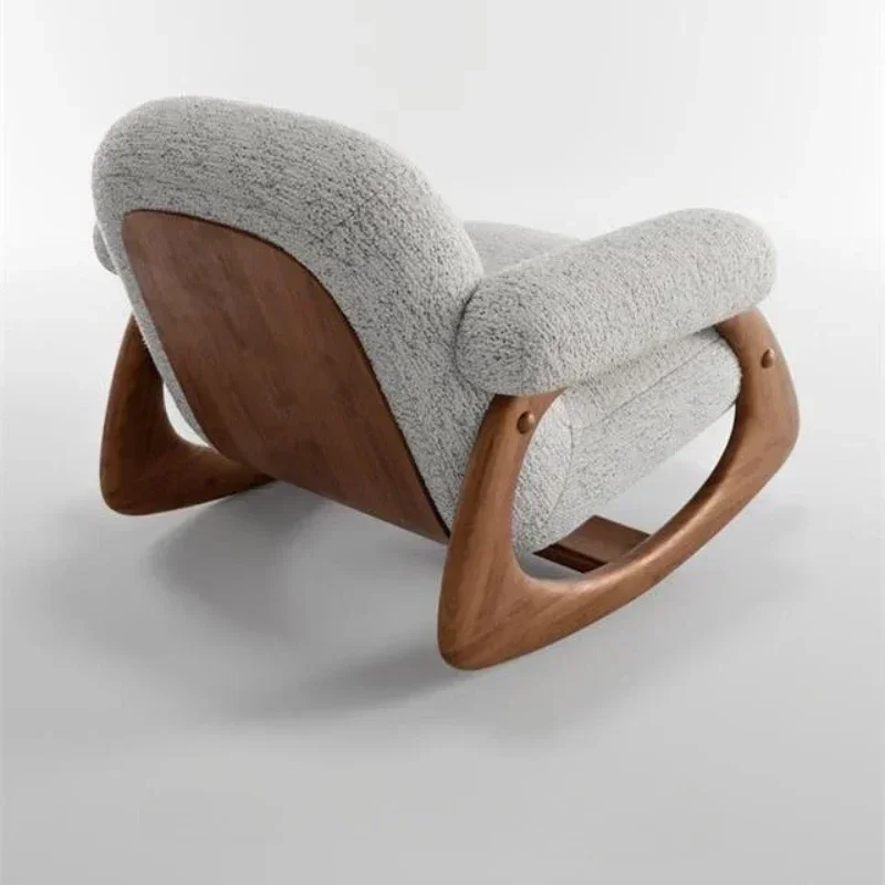 

Удобное кресло-качалка для гостиной, удобное серое кресло для балкона, итальянская ткань, Sillones Para Sala De Estar, мебель для гостиной