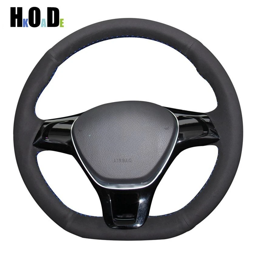 

Black Suede Hand-stitched Car Steering Wheel Cover for Volkswagen Golf 5 Mk5 VW Passat B6 Jetta 5 Mk5 Tiguan 2007-2011