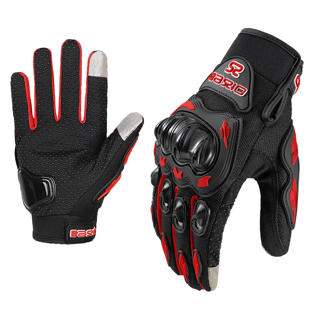 Zomer ademende motorhandschoenen met volledige vingers Antislip Slijtvaste motorcross racehandschoenen Touchscreen Moto Biker-handschoenen