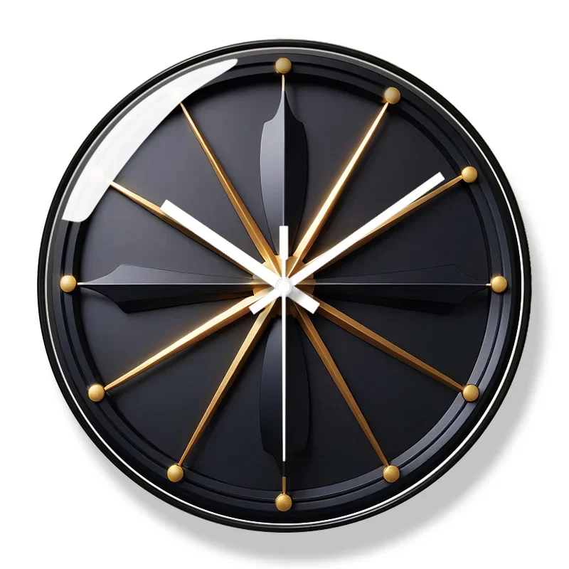 2025 New 12/14Inch Fashion Luxury Wall Clock Art Silent Decorate Wall Clocks For Living Room Household Simple Quartz Clock