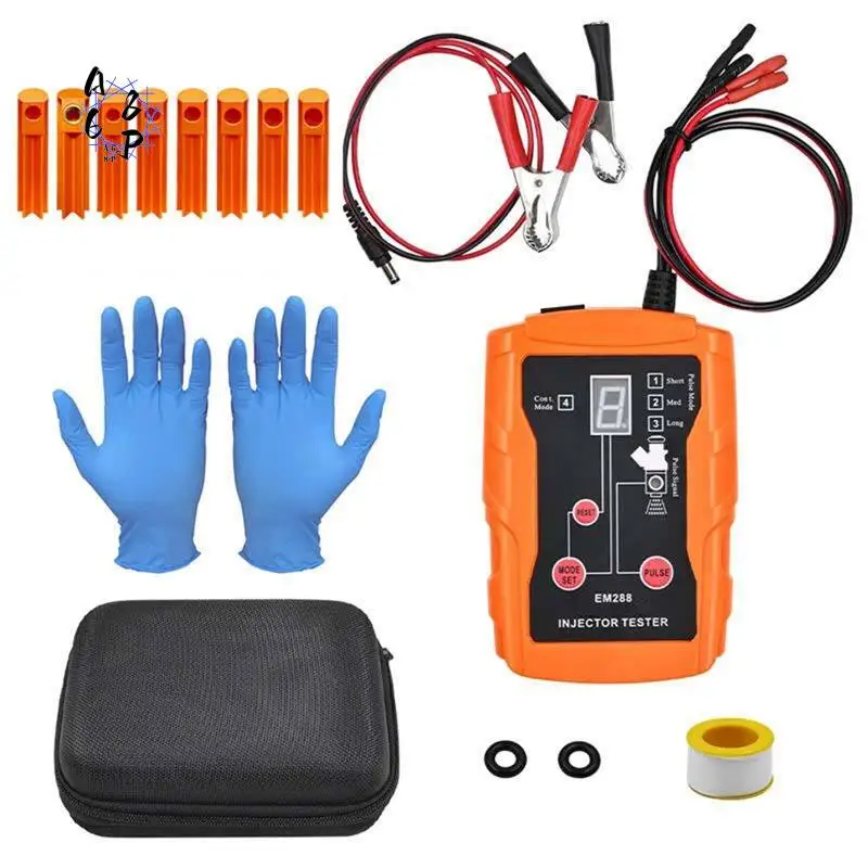 A68P-Fuel Injector Tester And Cleaner Tool Kit DIY Cleaning Tool Kit 8 Pulse Modes For Injector Tester 2 Simultaneously Test