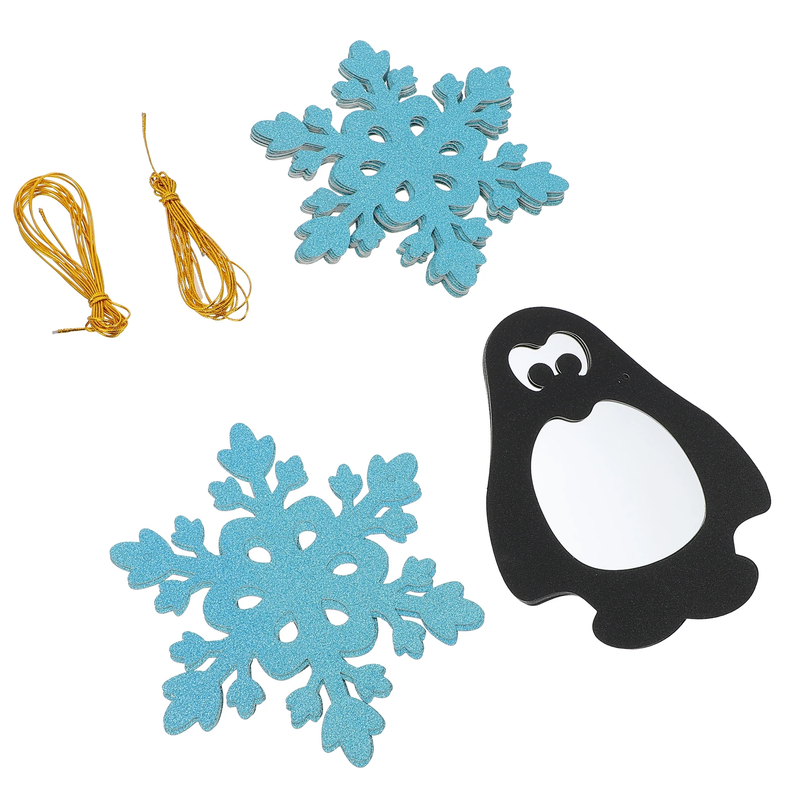 

2 pcs Christmas Snowman String Flags Party Banners Snowflakes Hanging Adornment Wall Xmas Tree Banner Festival Background Decor