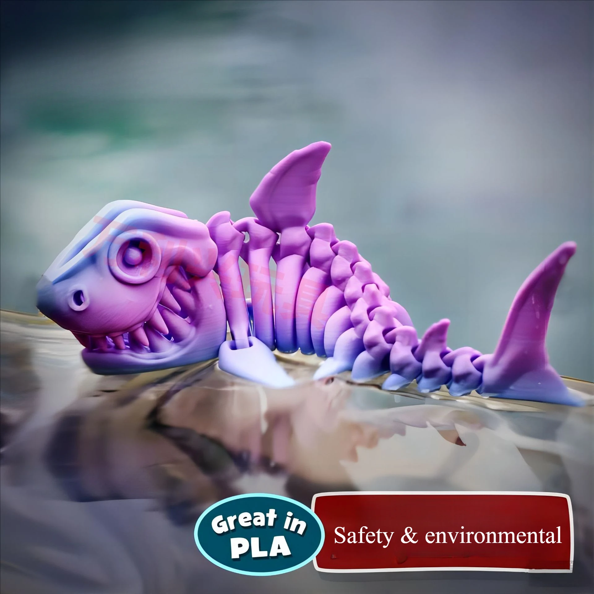 ثلاثية الأبعاد مطبوعة الطفل القرش ، الهيكل العظمي التمساح نموذج الهيكل العظمي صوتها كامل المنقولة هدية عيد ميلاد الحيوانات واقعية ديكور سطح المكتب #6