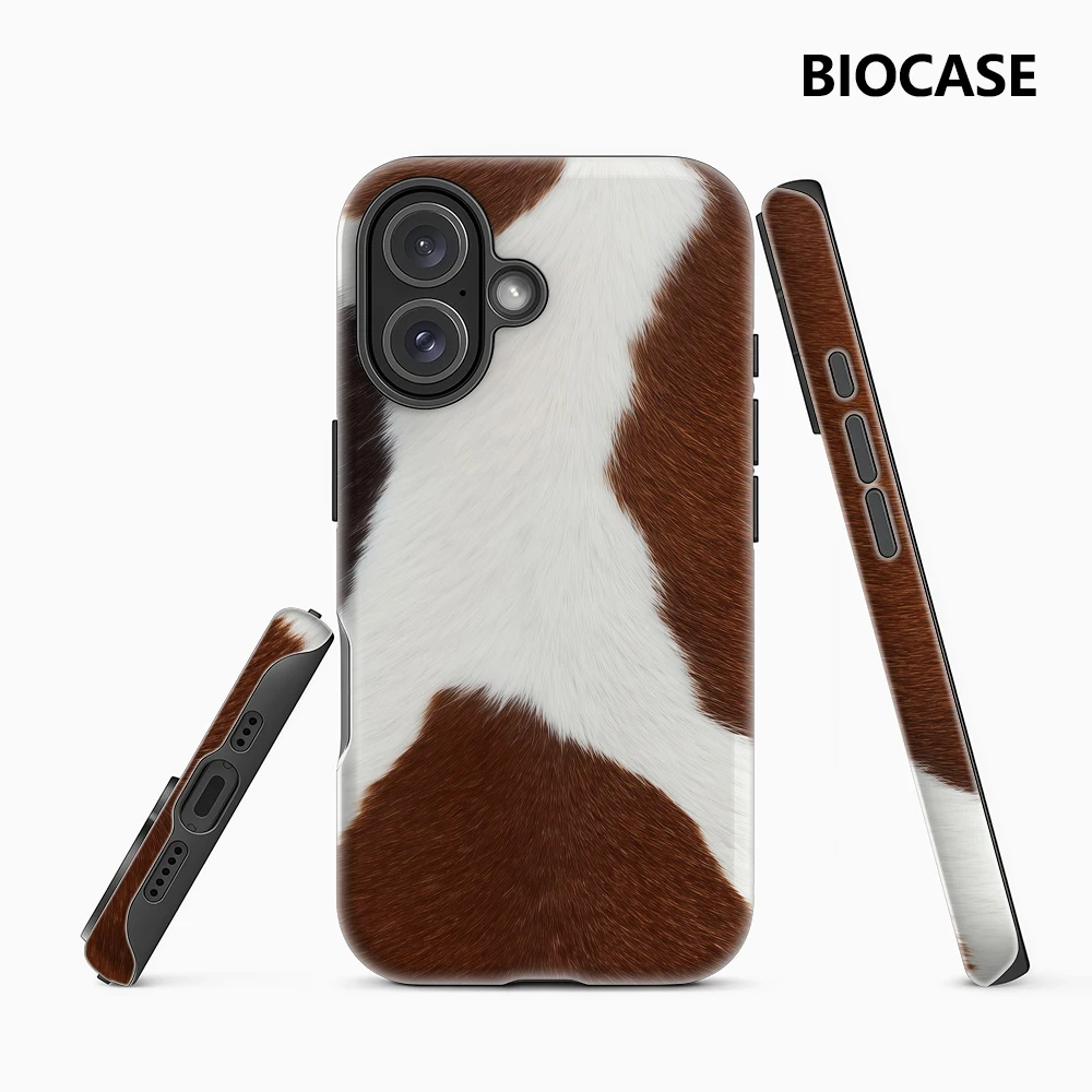 Braune Rindsleder-Textur IPhone 17 Must-Haves Handyhülle für IPhone 17 16 15 14 13 12 Pro Max Plus Doppelschichtige Rückseite