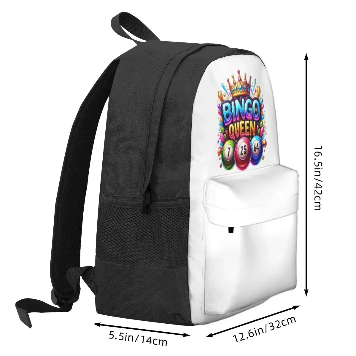 Bingo Queen Best Player Of Vacation Bingo Backpack Daypack Large Capacity BookBag School Bag Shoulder Bags for Men Women
