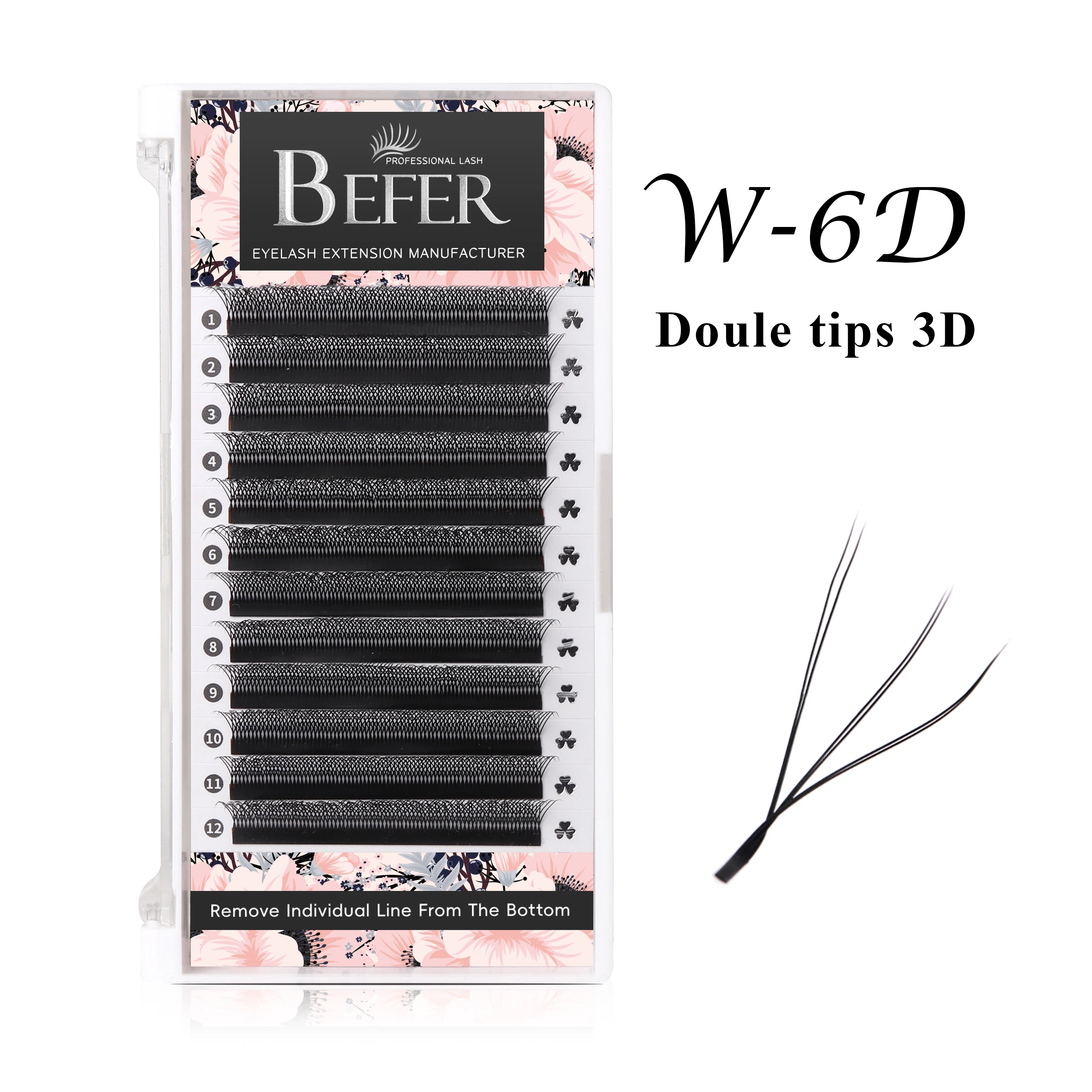 Befer Cilios YY/3D/4D/5D/6D W-vormige Valse Wimpers Extension Technologische Vezel Hoge kwaliteit Zachte Natuurlijke Professionele Groothandel
