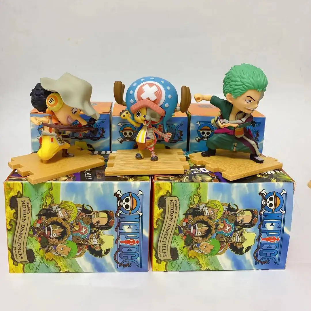 Bandai semi-anatomy series, pirate, blind box, Luffy, Sauron, Chopper, figure tide play animation peripheral  a complete set