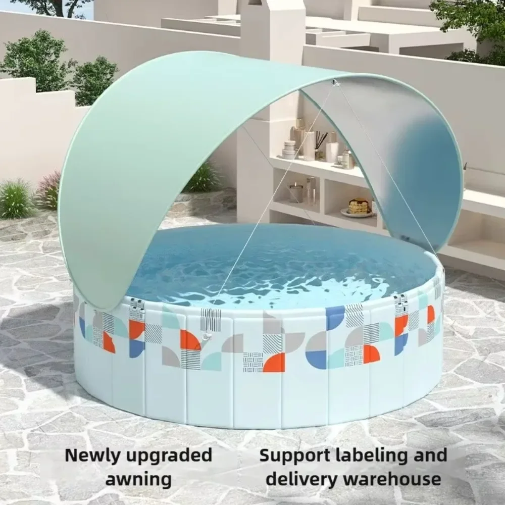 

summer swimming pool children's collapsible non-inflatable PVC swimming pool family outdoor circular paddling pool SPA