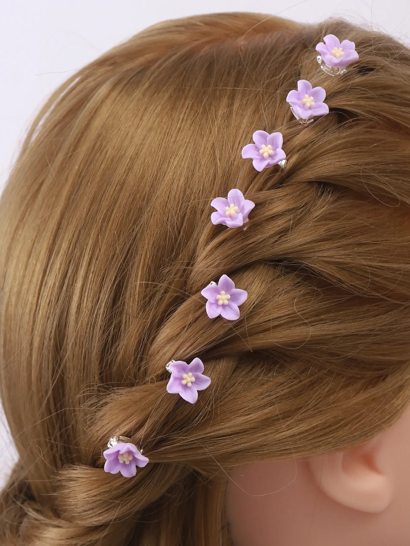 

Cute Mini Flower Hair Clips Set, Purple Flower Bud Hair Claws, Sweet Hair Accessories for Women Girls, Daily & Vacation Outfits
