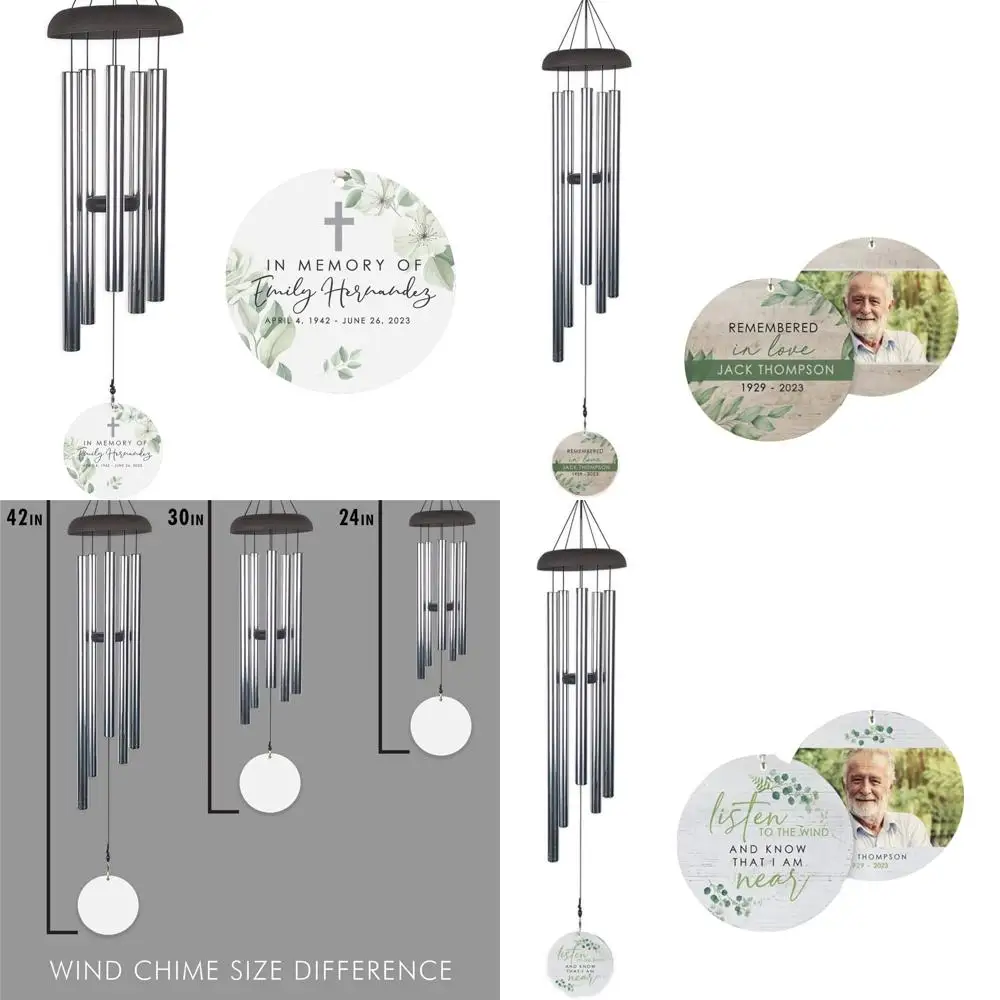 

24-inch custom memorial wind chime: a personalized tribute for cherished memories