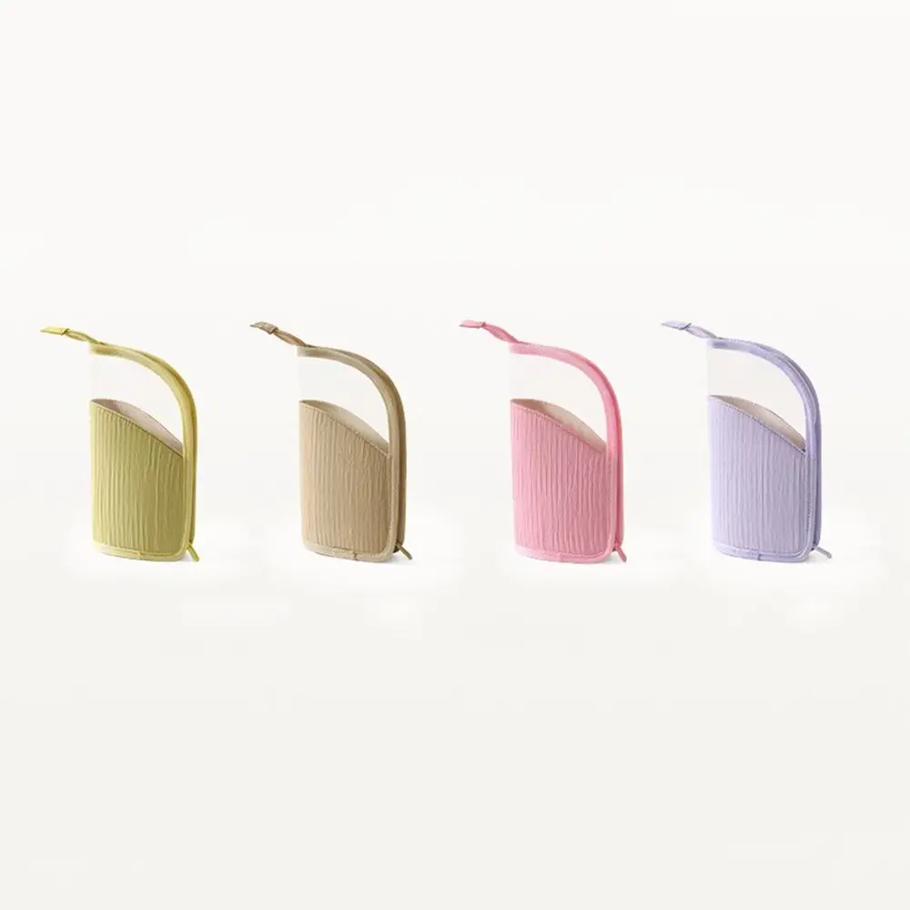 Large Capacity Vertical Cosmetic Bag Portable Waterproof Makeup Brush Case Visible Standing Travel Storage Pouch Travel