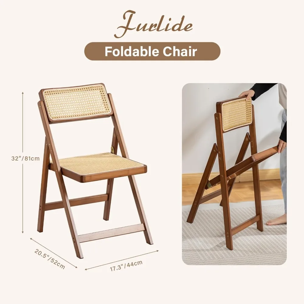 Krzesło składane z rattanu, nowoczesne krzesła do jadalni w stylu mid-century, zestaw 1 szt., wygodne krzesła bambusowe na zewnątrz do sypialni, salonu, pokoju do czytania