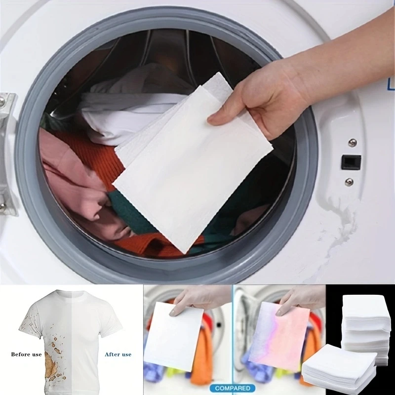 20Pcs Dyeing Proof Color Absorption Sheet for Washing Machine Use Dyeing Cloth Anti Dyed Cloth Laundry Grabber Cloth