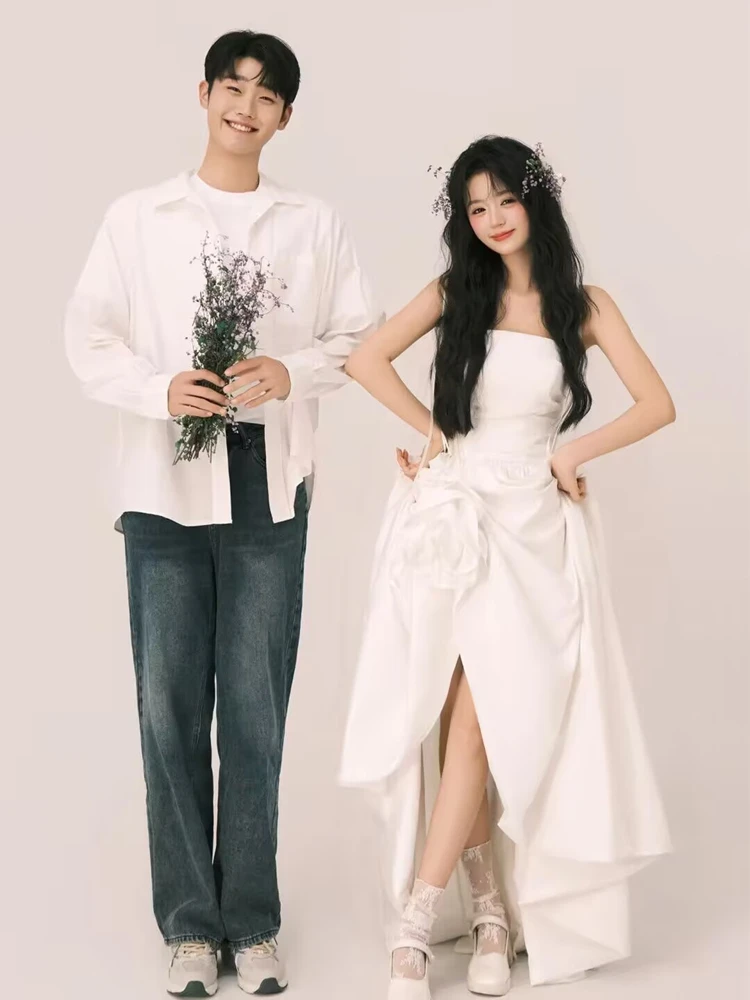 

Новая коллекция 2026: Минималистичная одежда в корейском стиле для парных фотосессий, реквизит для художественных свадебных съемок в студии