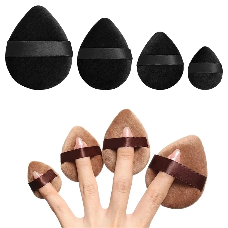 8 Stuks Dual Use Poeder Puff Driehoek Cosmetische Puff Fluwelen Vinger Poeder Puffs Gezicht Oog Make-Up Wasbare Bladerdeeg Make-Up Accessoires