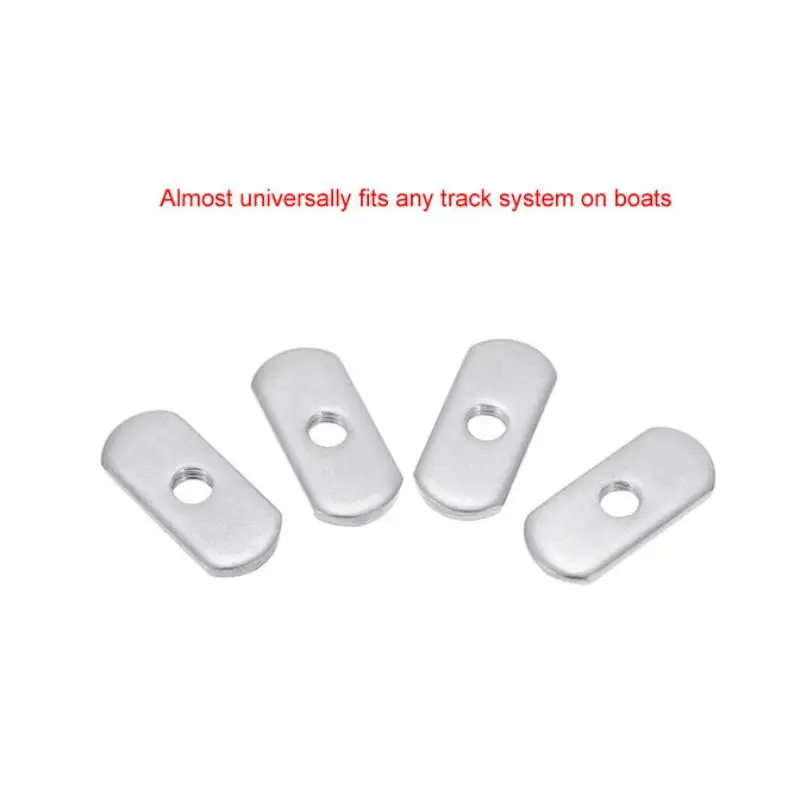 ~4Pcs M5/M6 Stainless Steel Kayak Canoe Sliding Nut Side Mount Slide Track Rail Silders Fishing Rod Pole Holder Mounting Nuts