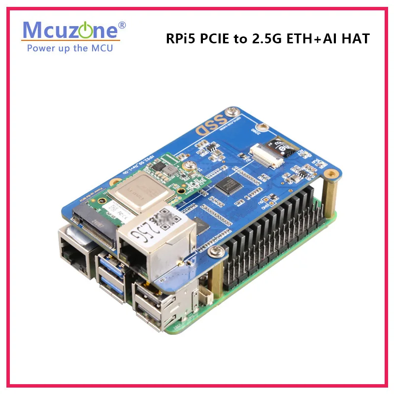 MP2.5GAI Rasbperry Pi5 PCIE から WiFi7+AI HAT