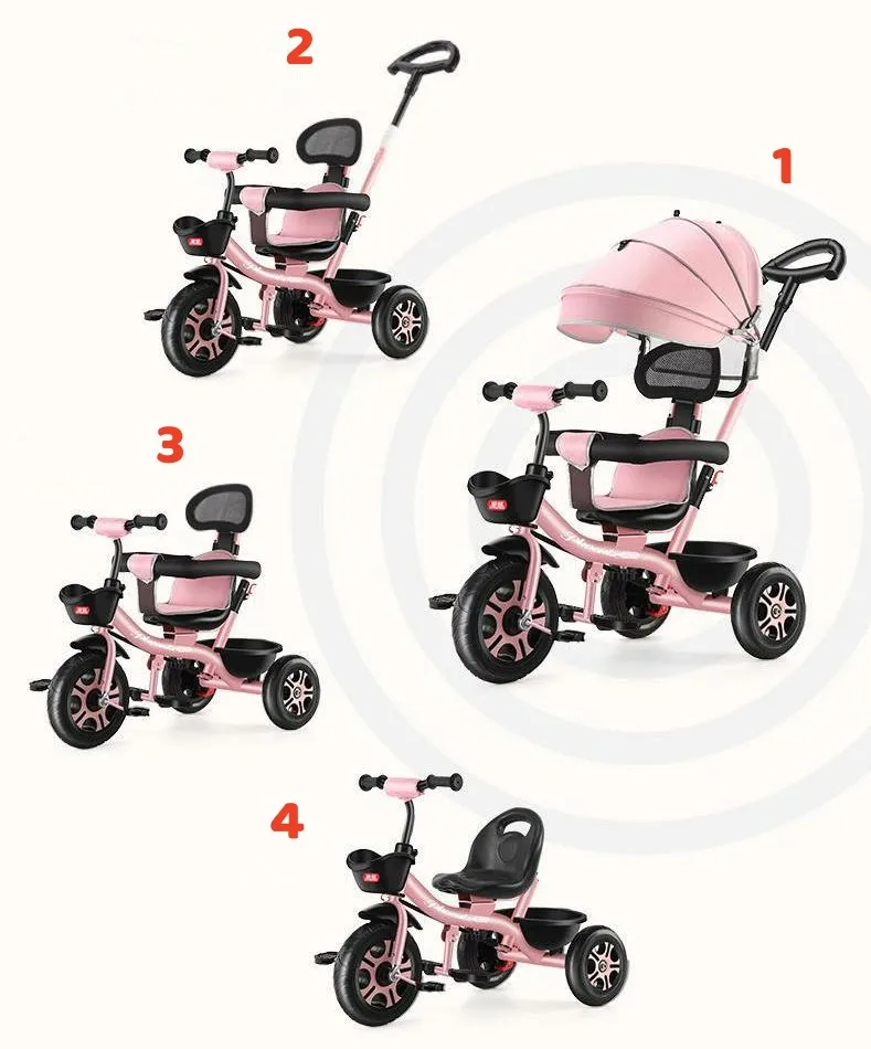 Children\'s tricycle baby stroller 1-3-6 years old light bicycle walking baby bicycle,three wheels baby stroller fast delivery
