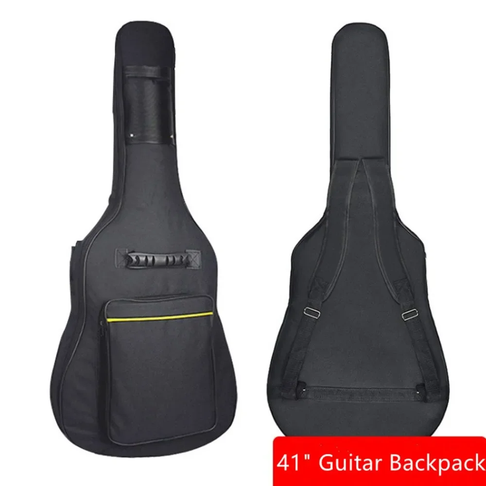 41\'\'// Waterproof Guitar Case Double Strap Padded Black Guitar Case Backpack Shoulder Strap Instruments Classical Guitar Bag