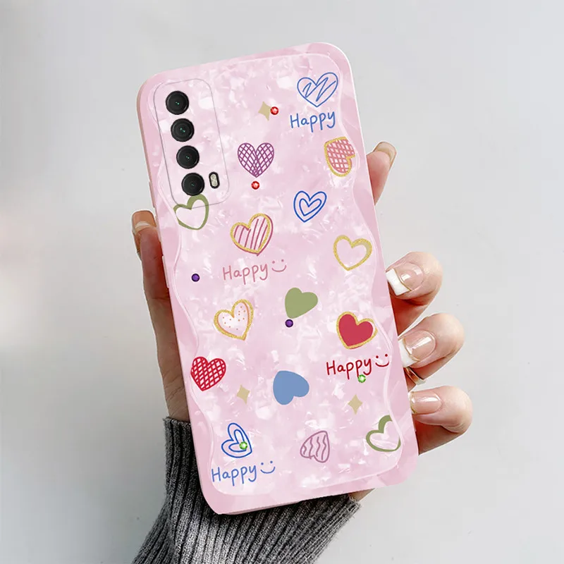 For Huawei Y7a Case PPA-LX3 Cute Cat Cartoon Puppy Dog Back Cover Full Phone Case For Huawei P Smart 2021 HuaweiY7a Soft Fundas