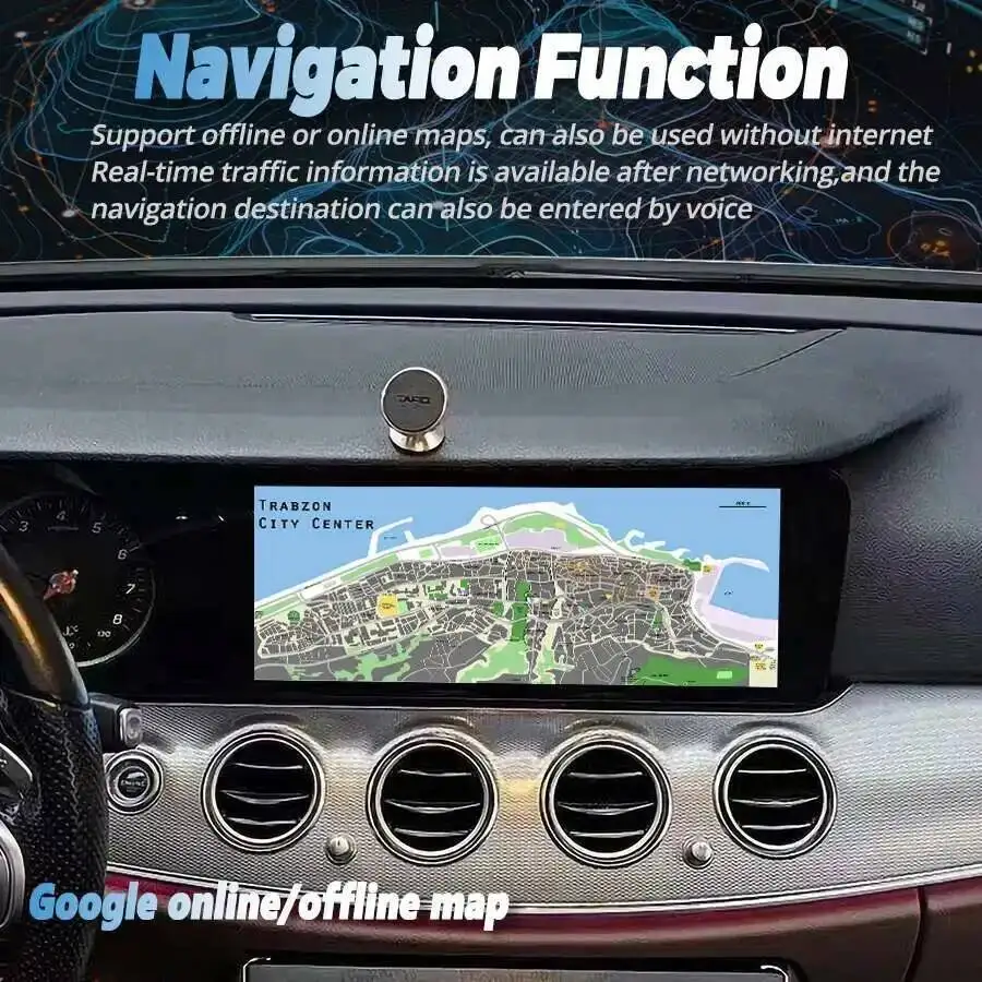 Dual Screen For Benz E200 E300 W213 2016 2017 2018 Car Radio Carplay Stereo GPS Navigation Multimedia Video Player Head Unit 4G