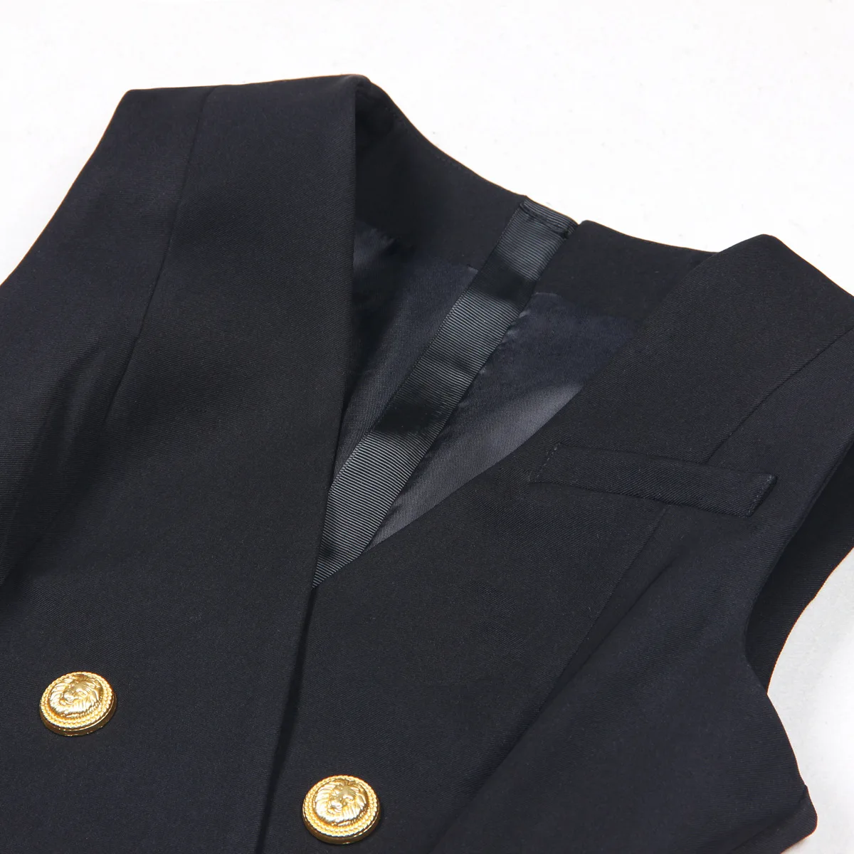 customized In stock fashionable high-end waist cinching slimming temperament commuter women's sleeveless suit dress