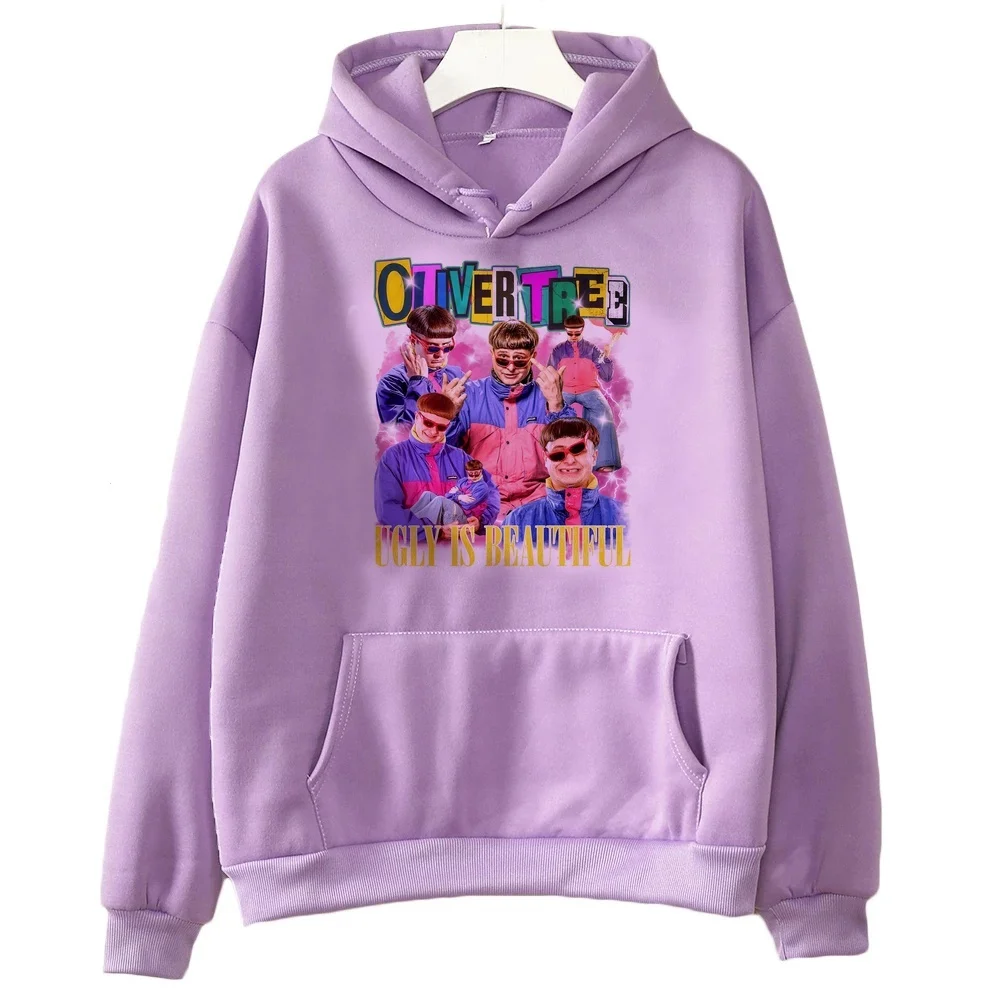 Oliver Tree womens hoodies cartoon hoodie crew neck fashion tops streetwear winter warm