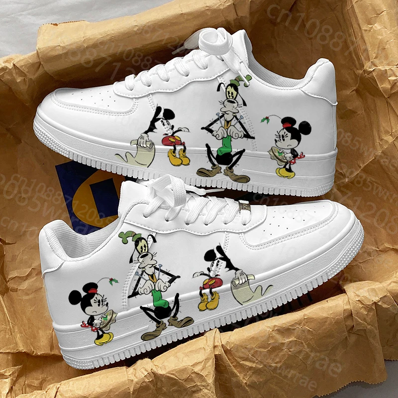 

mickey mouse Goofy Goof Shoes Cartoon Teenager boys High Top Outdoor Basketball Sports Casual Men Shoes 3d Print Sneakers