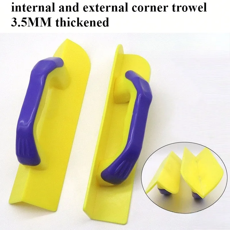 Plastic Internal‑External Corner Trowel Finishing Smoothing Knife Angle Puller for Wall Coating Plastering Masonry Hand Tool