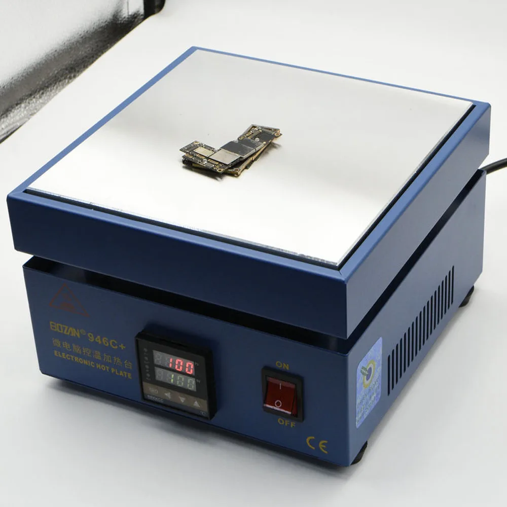 850W 946C+ Electronic Hot Plate Preheat Digital Preheating Station 200x200mm For PCB SMD Heating Led Lamp Desoldering 110V/220V