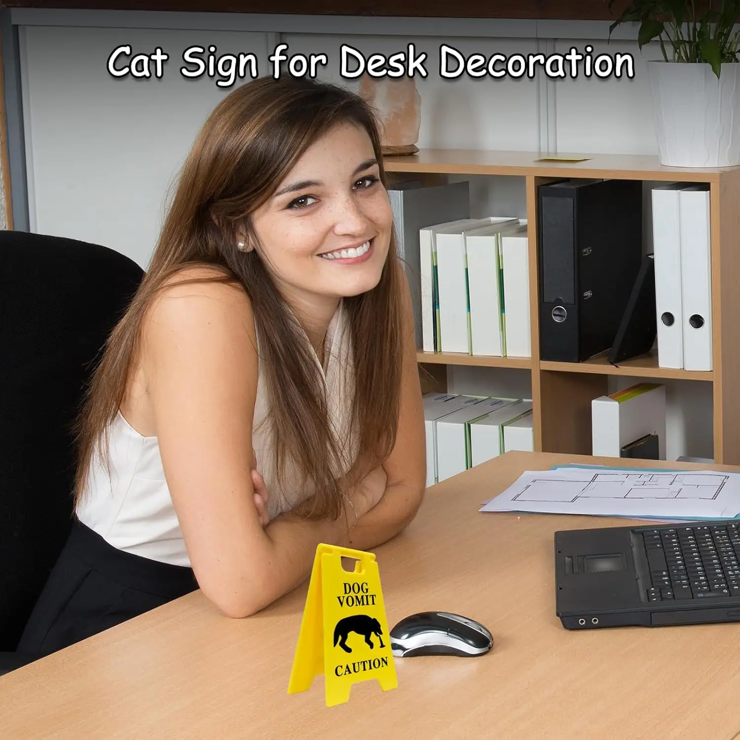 الكلب والقط القيء علامة تحذير القط القيء علامة 5 بوصة القطط القيء علامات التحذير مكتب الزينة مضحك الجدة القطط علامات