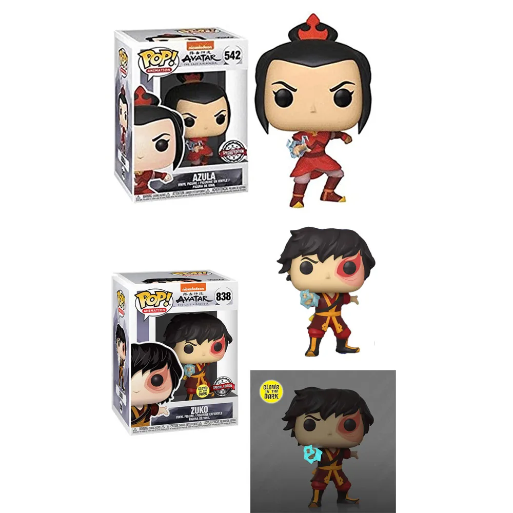 فانكو بوب الرسوم المتحركة الرمزية آخر Airbender Azula # 542 زوكو مع البرق # 838 تايل ألعاب شخصيات الحركة من الفينيل هدايا للأطفال #1
