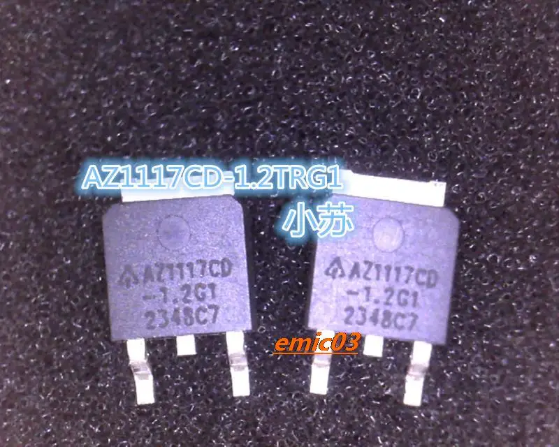 10pieces AZ1117CD-1.2TRG1 AZ1117CD  1.2V 800MA TO252-2