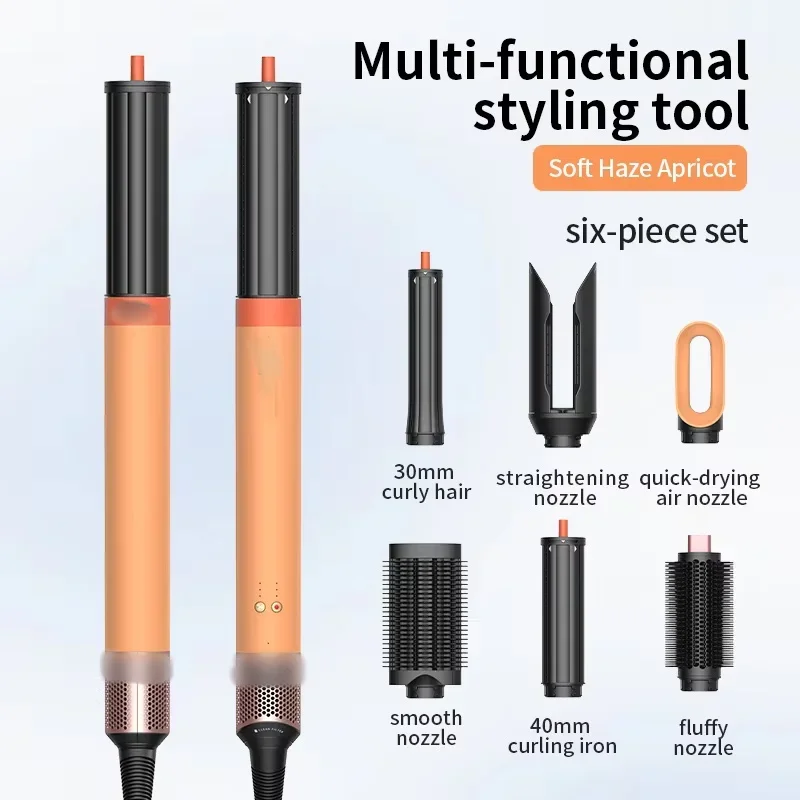 Multi-Function 6-In-1 Hair Care Styler HS09 Negative Ion Blow Dryer Curling Iron for Styling and Grooming Hairdryer Hair Dryers