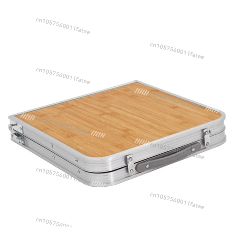 Outdoor Camping Folding , Aluminum Alloy Portable Picnic Table, Barbecue Table with Adjustable Height, Free Portable Bag