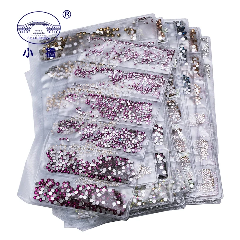 Diy Decorative Crystal Flat Back Rhinestones Loose Non Hotfix Rhinestones Mix Sizes Colorful Glass Rhinestones For Nails S034