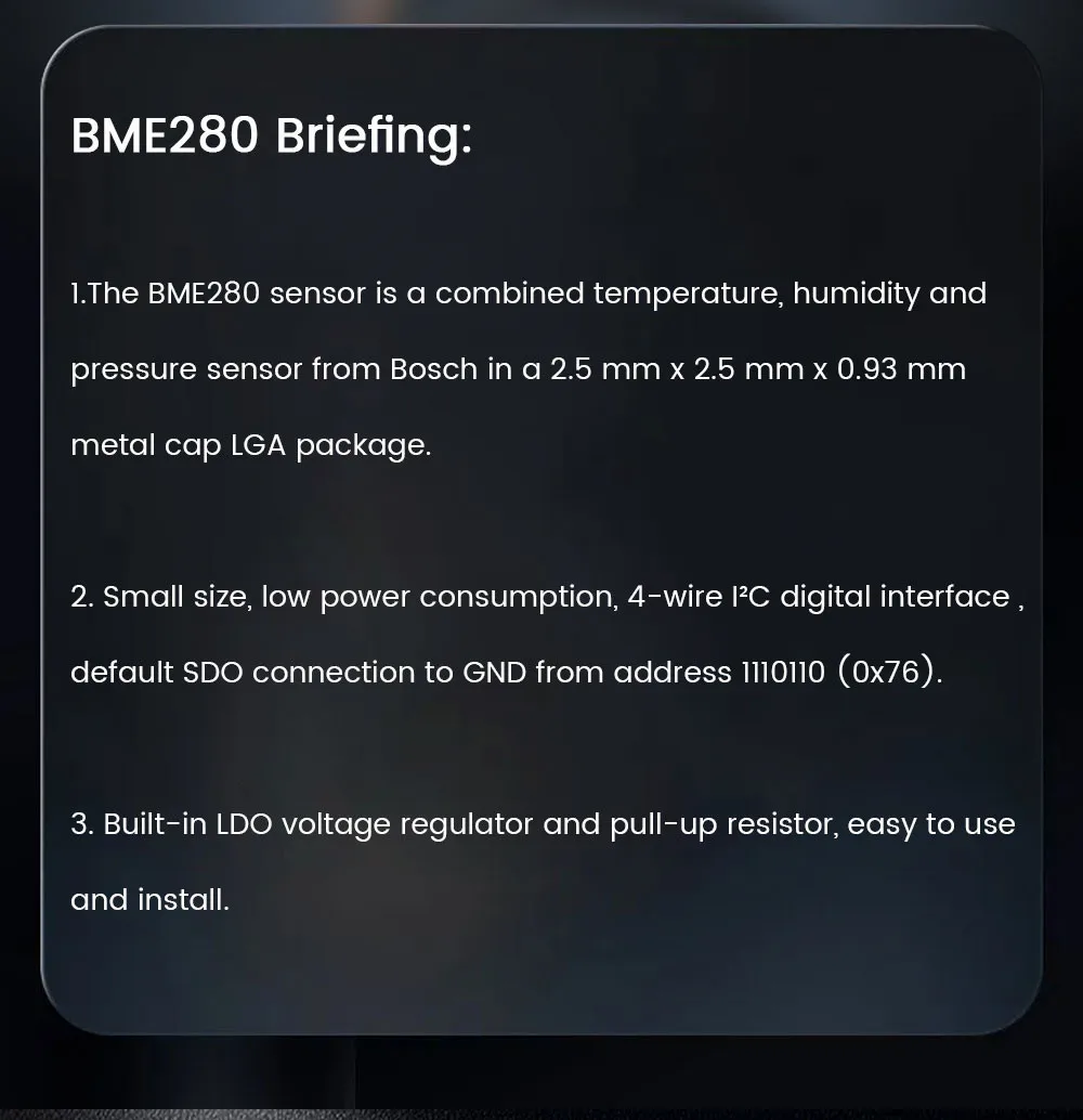 Bme280 hochpräzises Temperatur-und Feuchtigkeit sensor sonden kabel 1m 2m 3m 5m digitaler Sensor i2c oder rs485 wasserdichter Schild – Detail 2