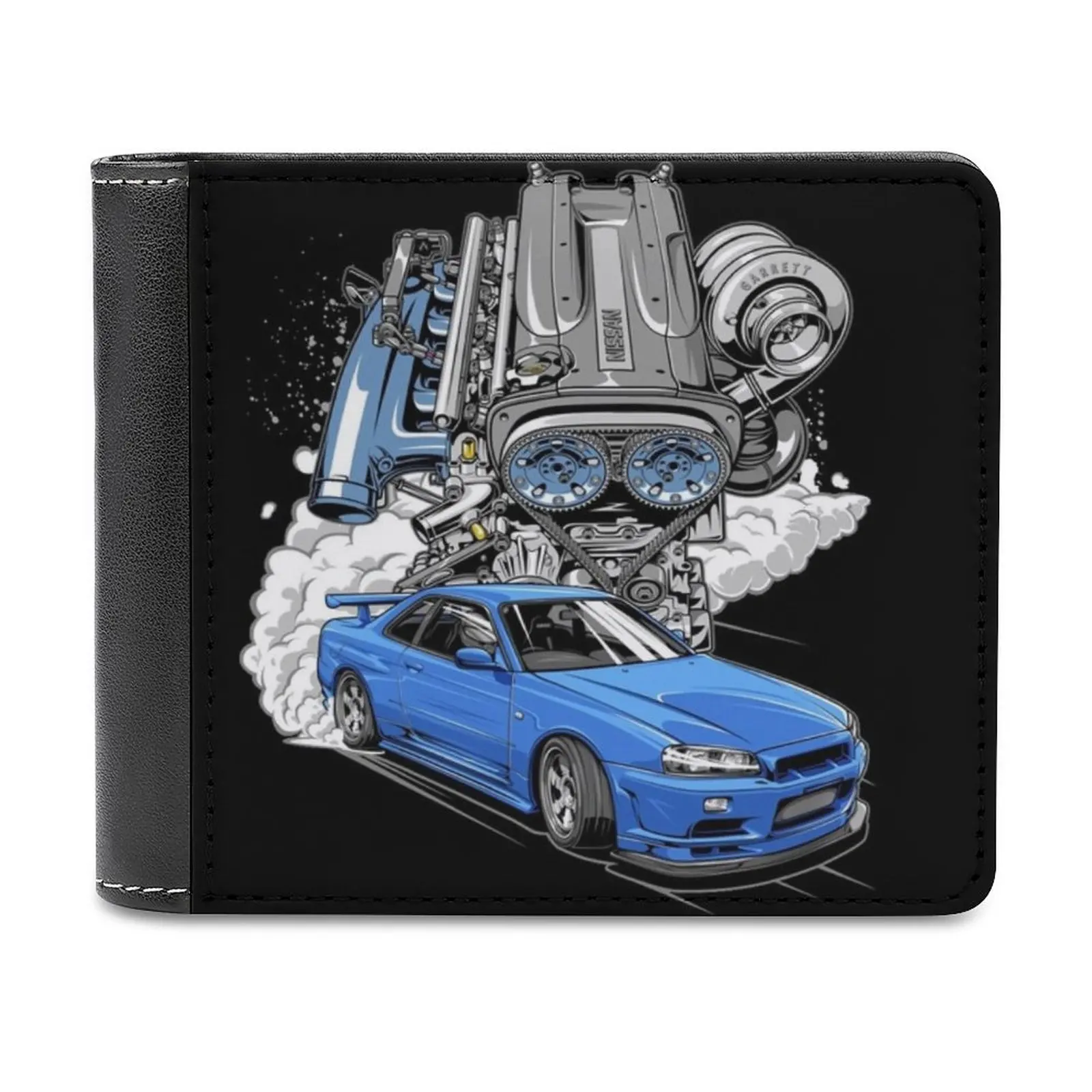 

Rb26 Skyline R34 Новые мужские кошельки из искусственной кожи Мужской кошелек высокого качества Мужской кошелек Skyline Rb26 Skyline Rb26 Двигатель Rb26