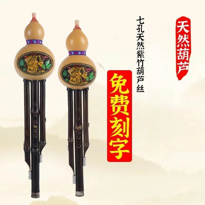 Yunnan Zizhu gourd silk wholesale musical instrument C key down B key small D key student beginner professional performance type