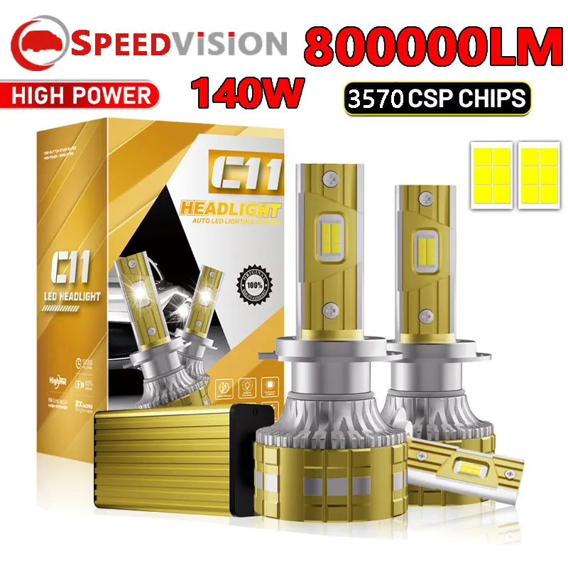 H4 H7 Headlight Led Canbus H11 Car Bulbs High Power 3570 CSP Chips H8 H9 9005 H1 hb3 9006 hb4 Turbo Led Lamp Fog Light 6000K 12V