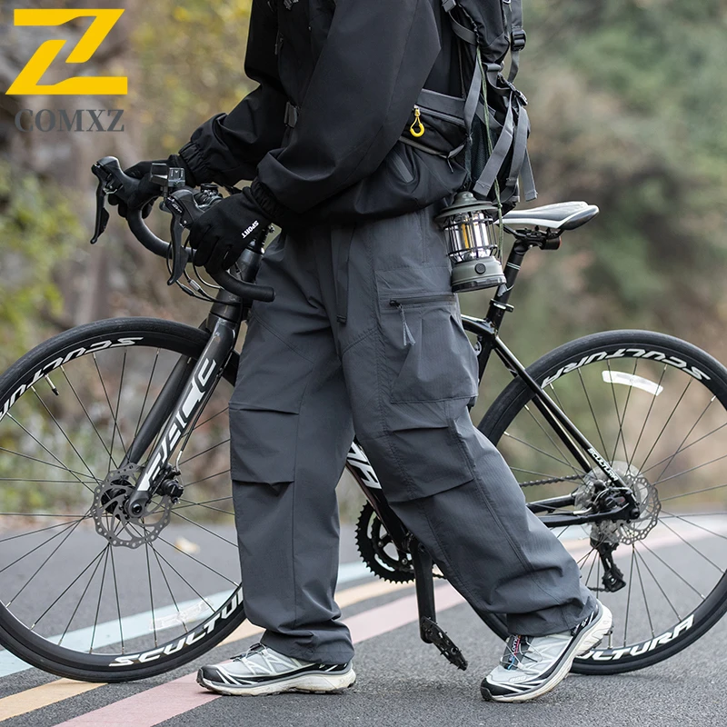 Branded Mens Cargo Pants 2025 Autumn Trendy Camping Cycling Breathable Trousers Outdoor Adventure Trekking Wear Resistant Pants